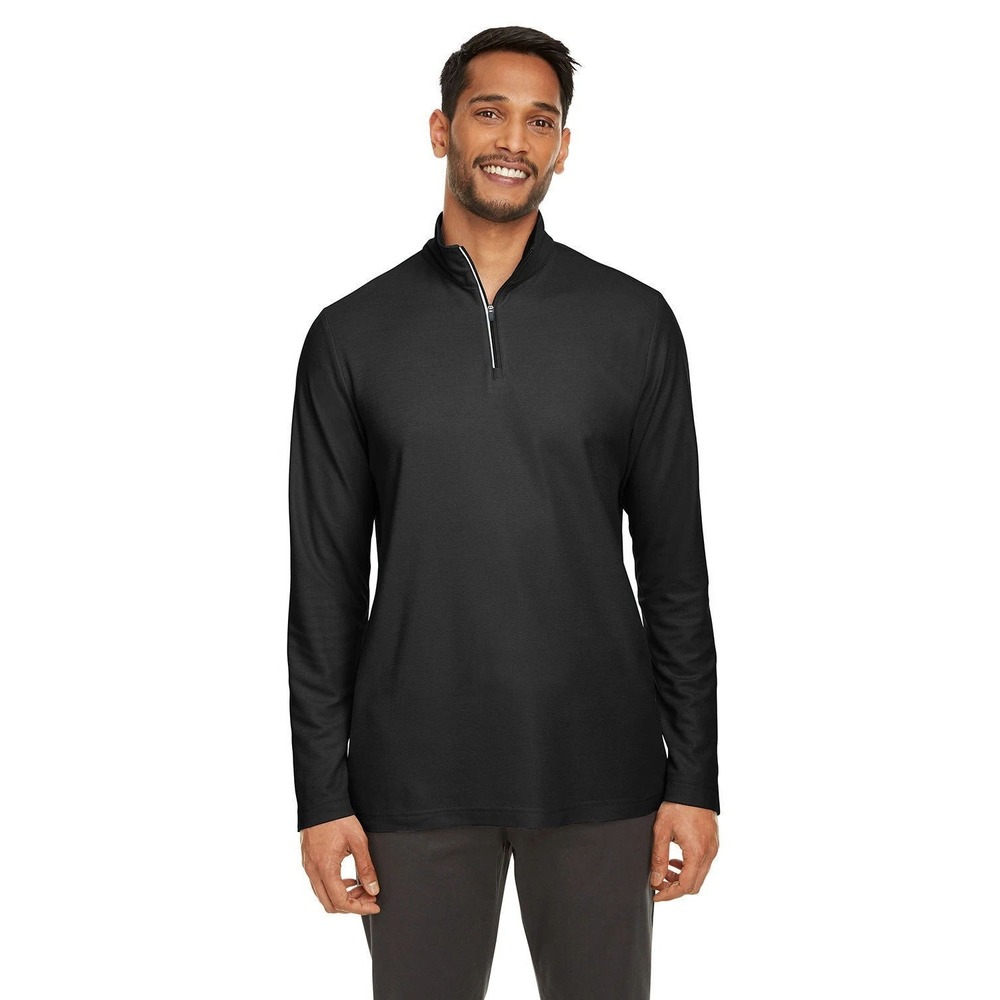 Core 365 Men's CE405 Fusion ChromaSoft Pique 1/4 Zip - Black - Large